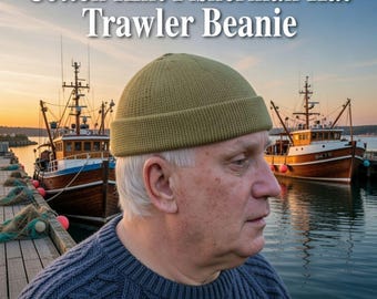 Baumwollmischgewebe Strickmütze: Unisex Trawler Mütze