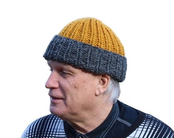 Bonnet d'hiver pour hommes, gros chapeau de pêcheur, accessoires en tricot d'hiver