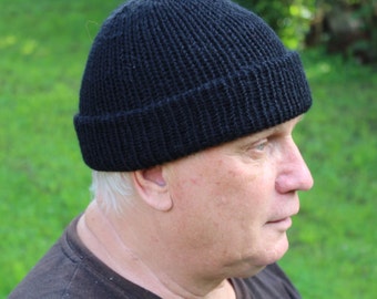 Bonnet d'hiver pour hommes avec laine d'alpaga chapeau d'hiver tricoté Excellent cadeau accessoires en tricot