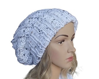 Bonnet d'hiver en grosse maille pour femme Bonnet super ample Accessoires en tricot