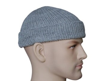 Fisherman Hat Pure wool hat Men's hat Women's hat Trawler hat Docker cap  Unisex hat Knit Accessories