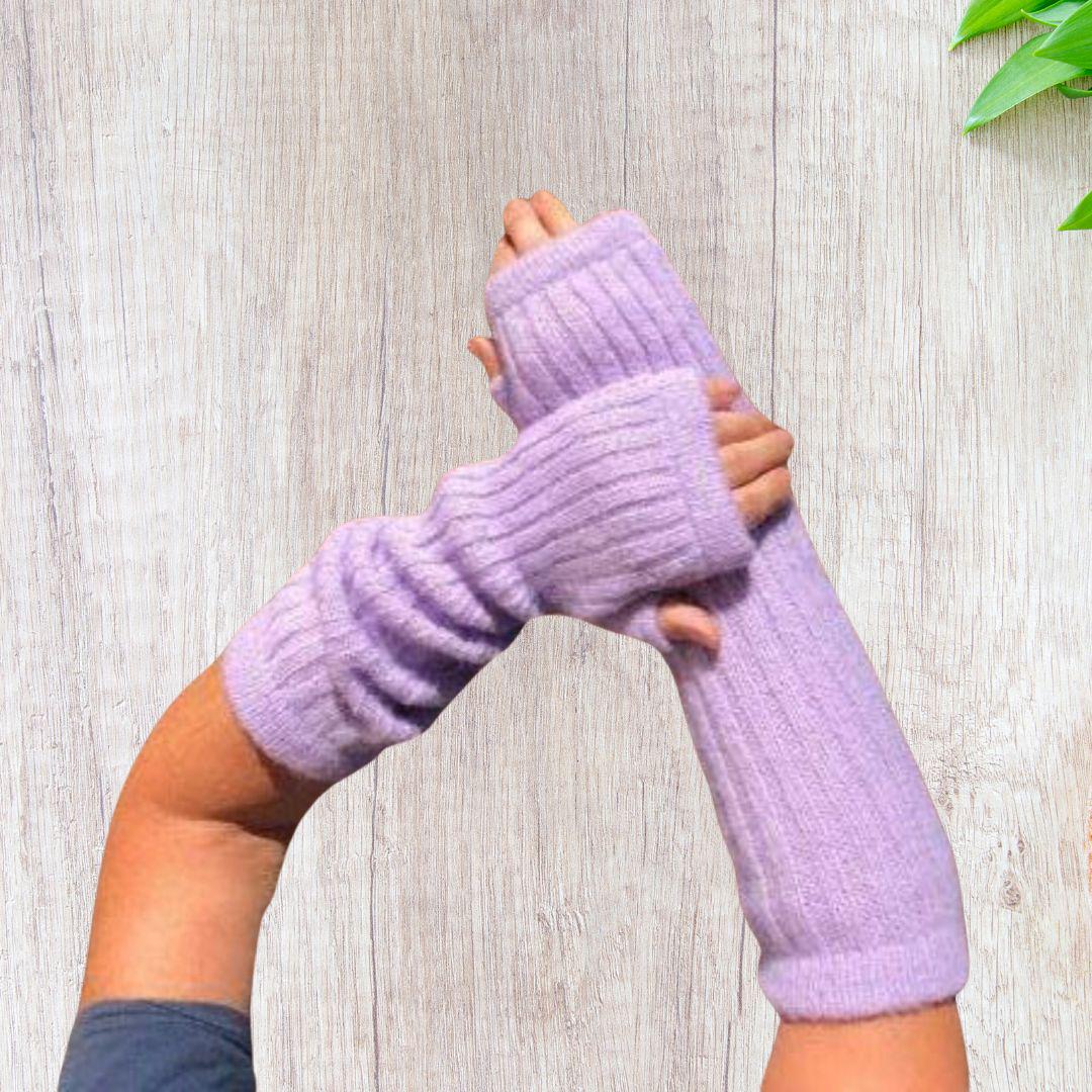 Alpaca Wool fingerless gloves Long Arm warmers Knitted fingerless gloves Excellent gift for Her Knit Accessories