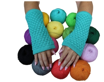 Women's Wrist Warmers Knitted Arm Warmers Fingerless Gloves Knit Accessories