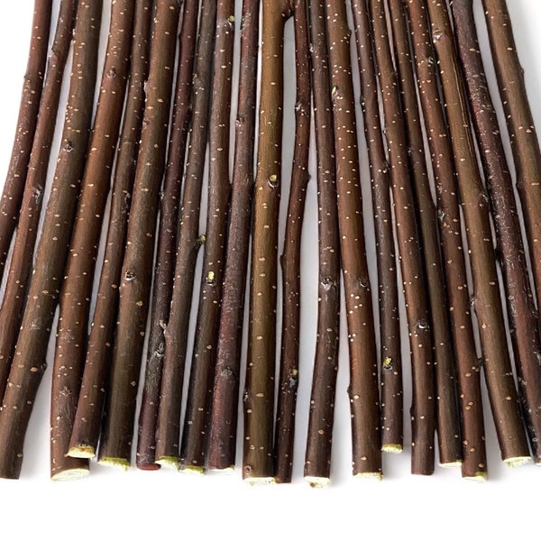 Custom Size Cherry Wood Craft Sticks - dark straight twigs for crafting, native crafts, macrame, fairy houses, fairy gardens, and home decor