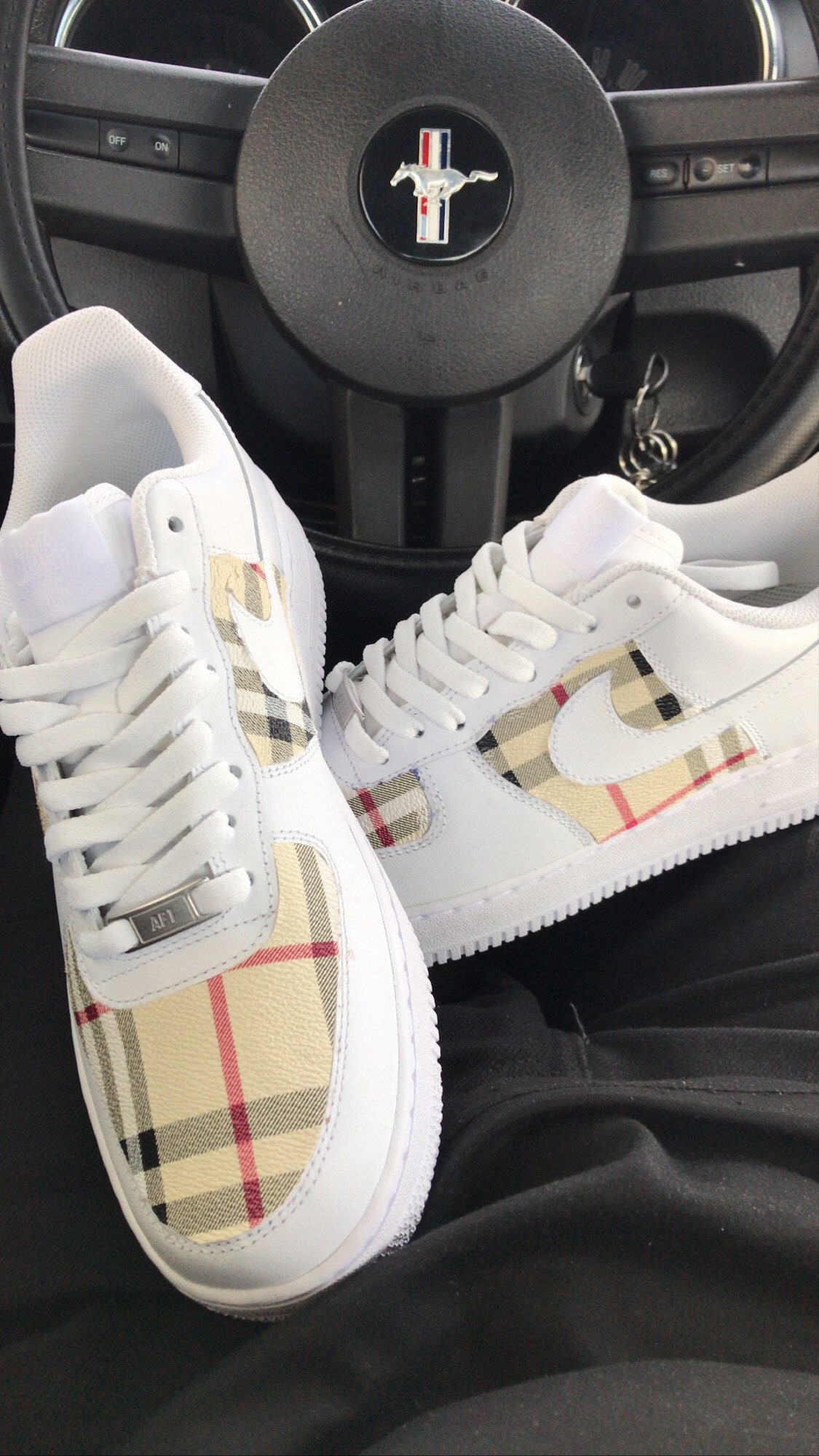 air force 1 custom burberry
