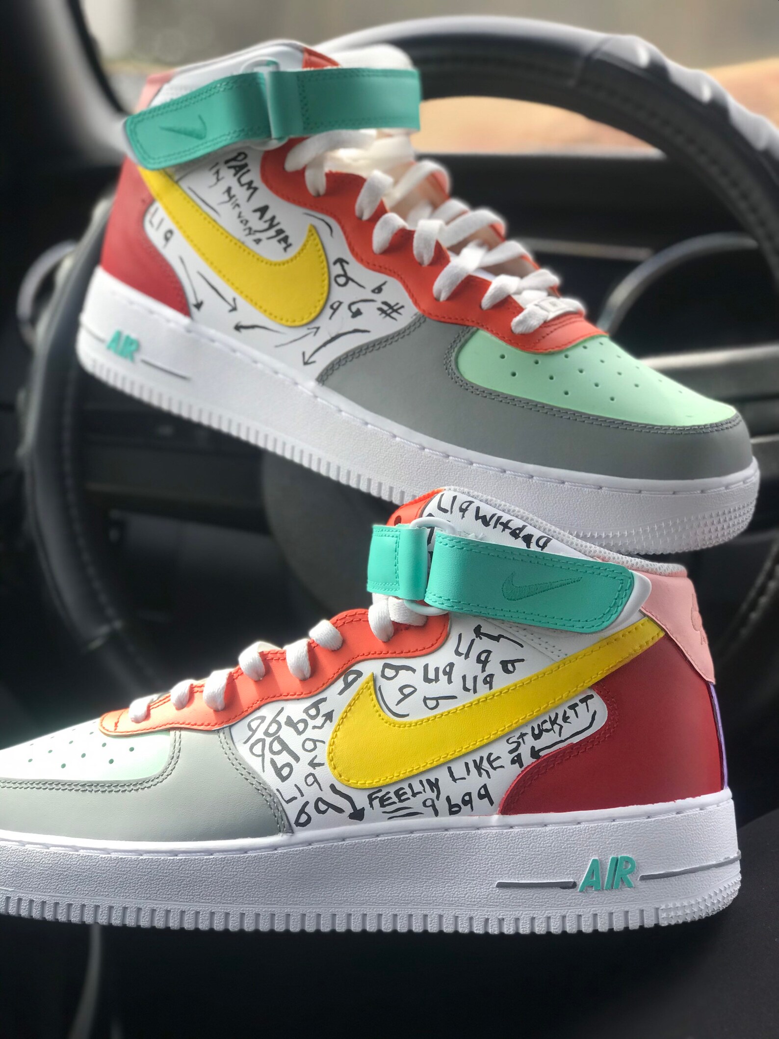 multi color air force 1