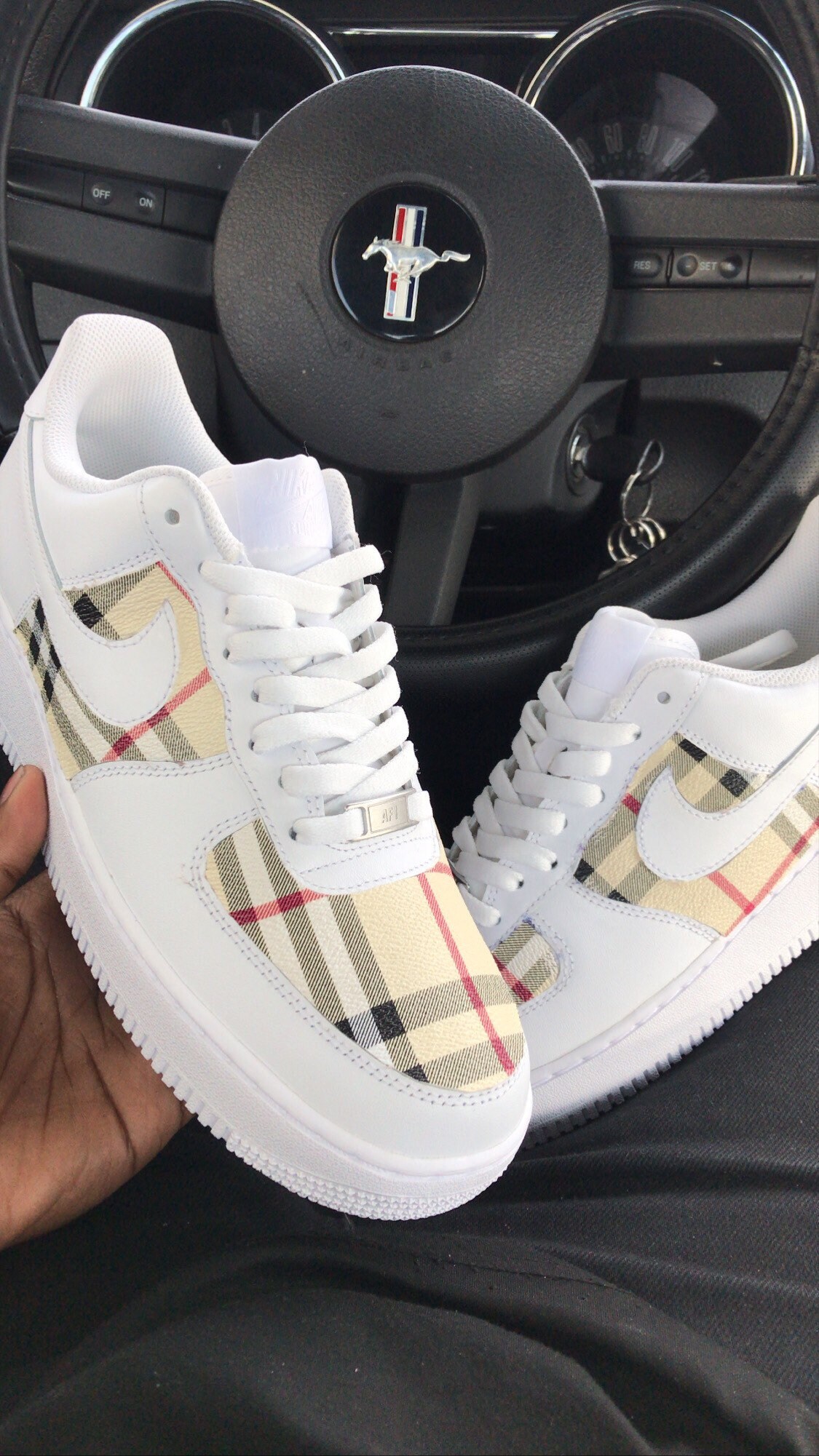 air force 1 custom burberry