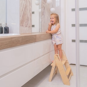 Wooden 2 Step Stool, Kitchen Step Stool, Toddler step stool, Wood Step Stool, Montessori Step Stool, Bathroom Step Stool, Wood Step Stool