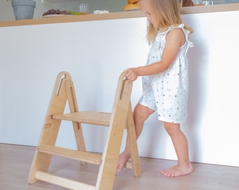 Kitchen Step Stool Montessori helper Toddler step stool Toddler Stool Kitchen Foldable Step Stool Bathroom Stool