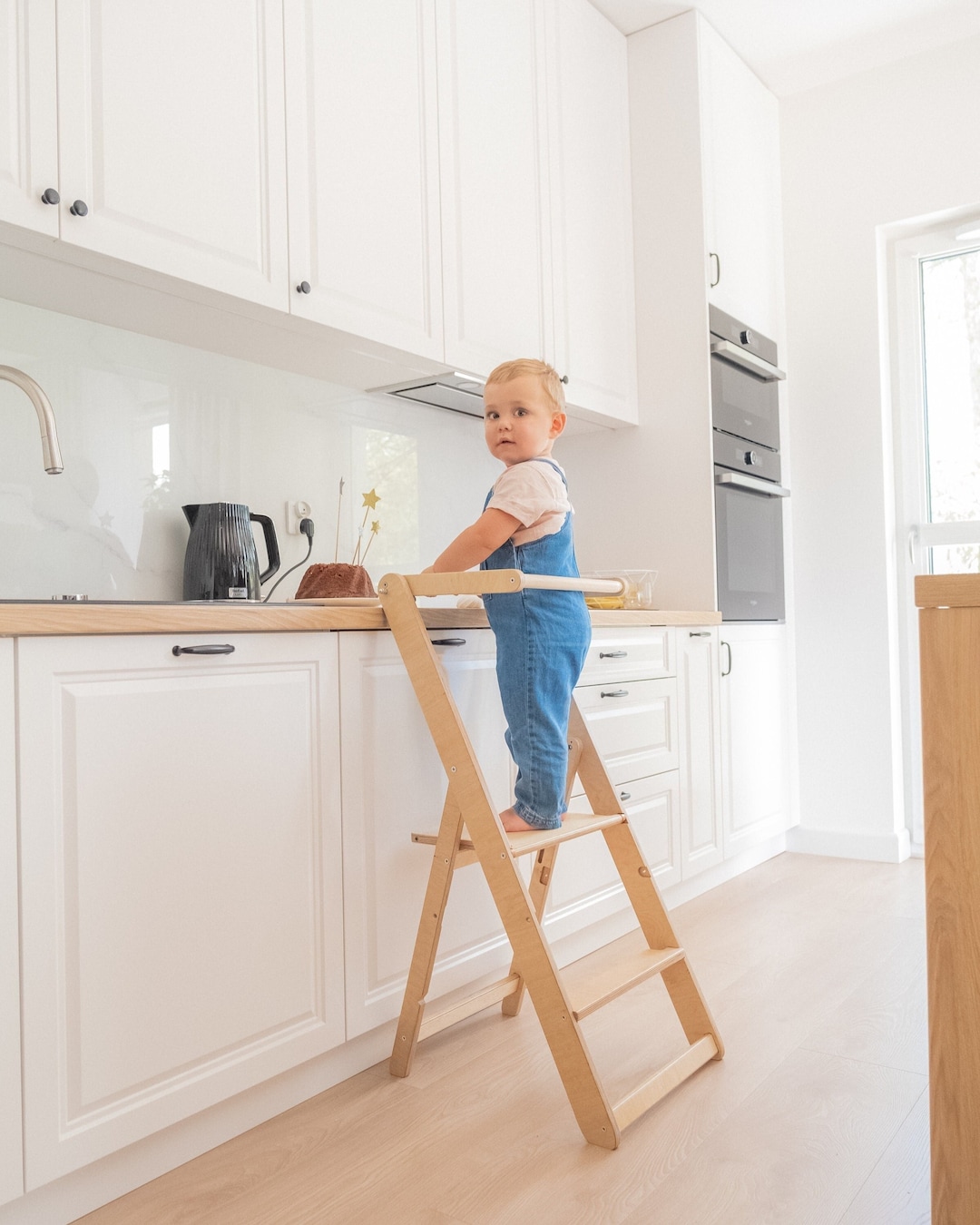 Slim Foldable Kitchen Help Tower Adjust Toddler Tower Etsy