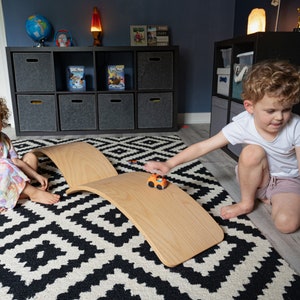 Natural Wood Balance Board: Montessori-inspired Rocker for Children's ...