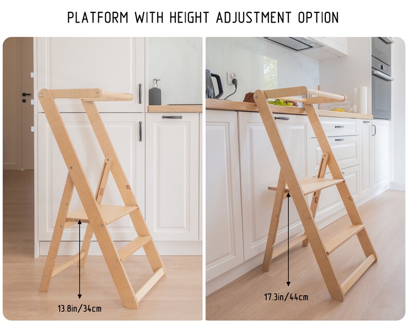 Help Tower Fold Kitchen Help Step Stool Adult Slim Foldable Etsy Canada