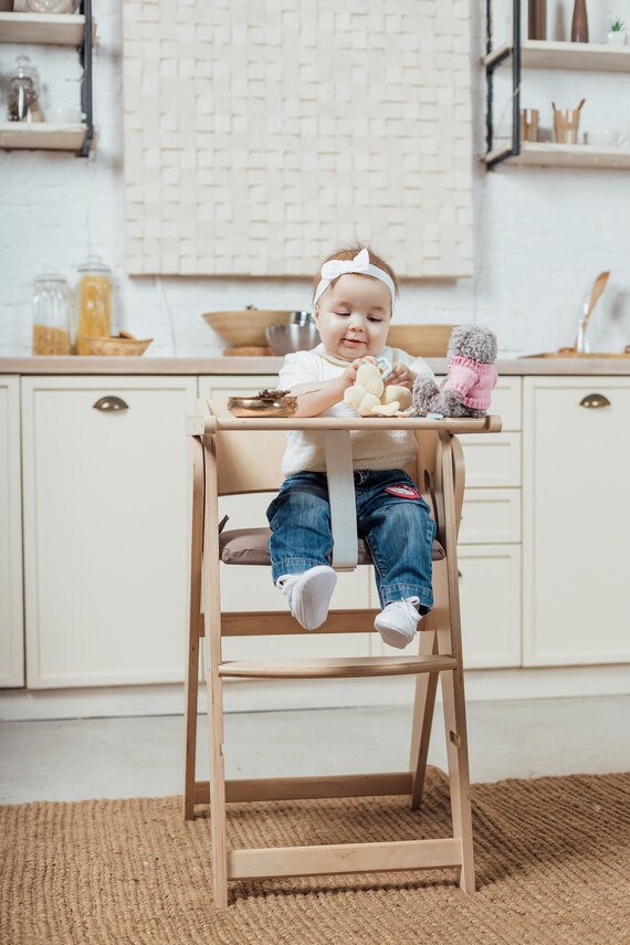 Adjustable Toddler High Chair Baby High Chair With Pillow Etsy