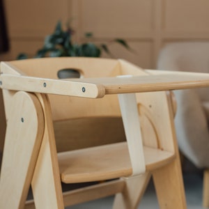 Wooden Montessori stool, Montessori tower, High chair with pillow, High Chair for Toddlers, Handmade Wooden High Chair, Toddler tower