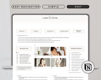 2027 Goal & Vision Board Notion Template for Monthly and Yearly Goal Setting Planner 2027 Notion Goal Planner Template Life Vision Planner