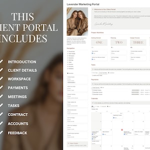 All in One Notion Client Portal Template Project Management Client ...