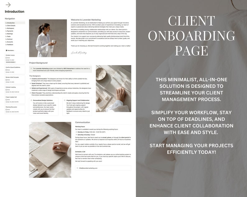 Notion Template Client Portal Notion Client Dashboard Project ...