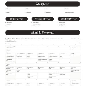 ipad and macbook planner digital notion template aesthetic
