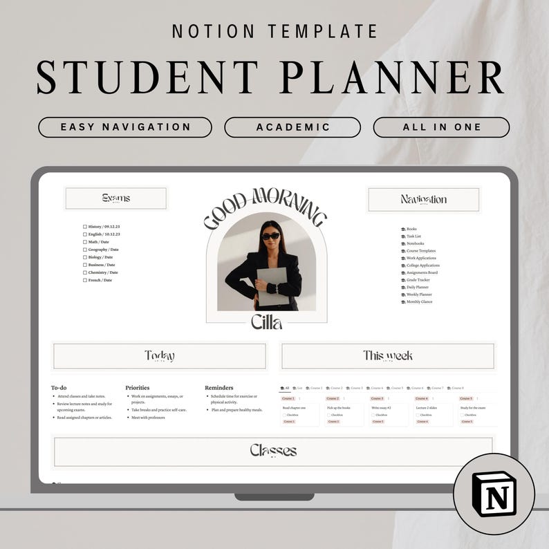 Notion template for students