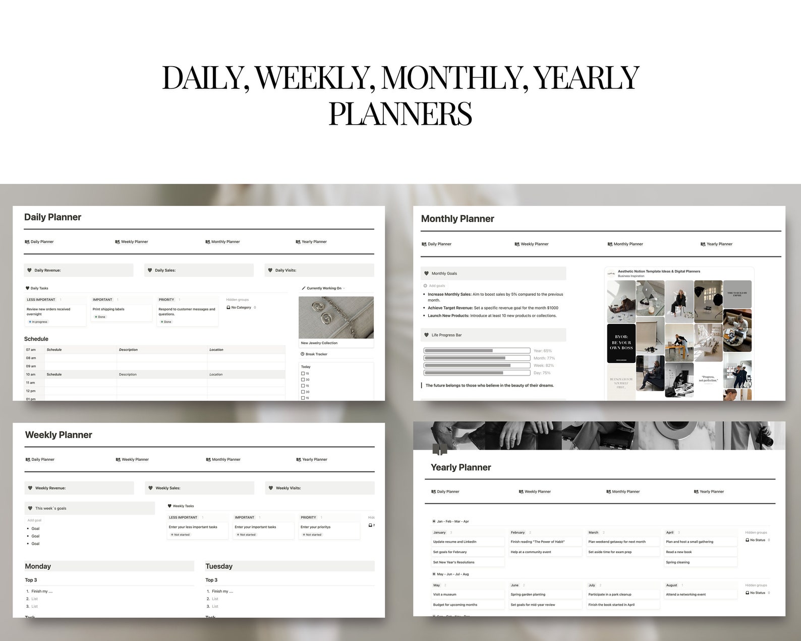 Notion Etsy Shop Planner Template Etsy Store Organizer Notion Business ...