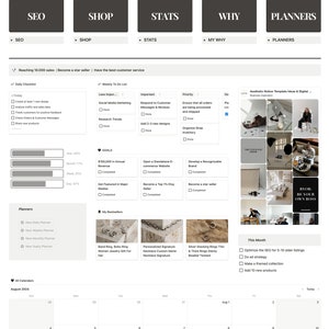 etsy store organizer notion business management