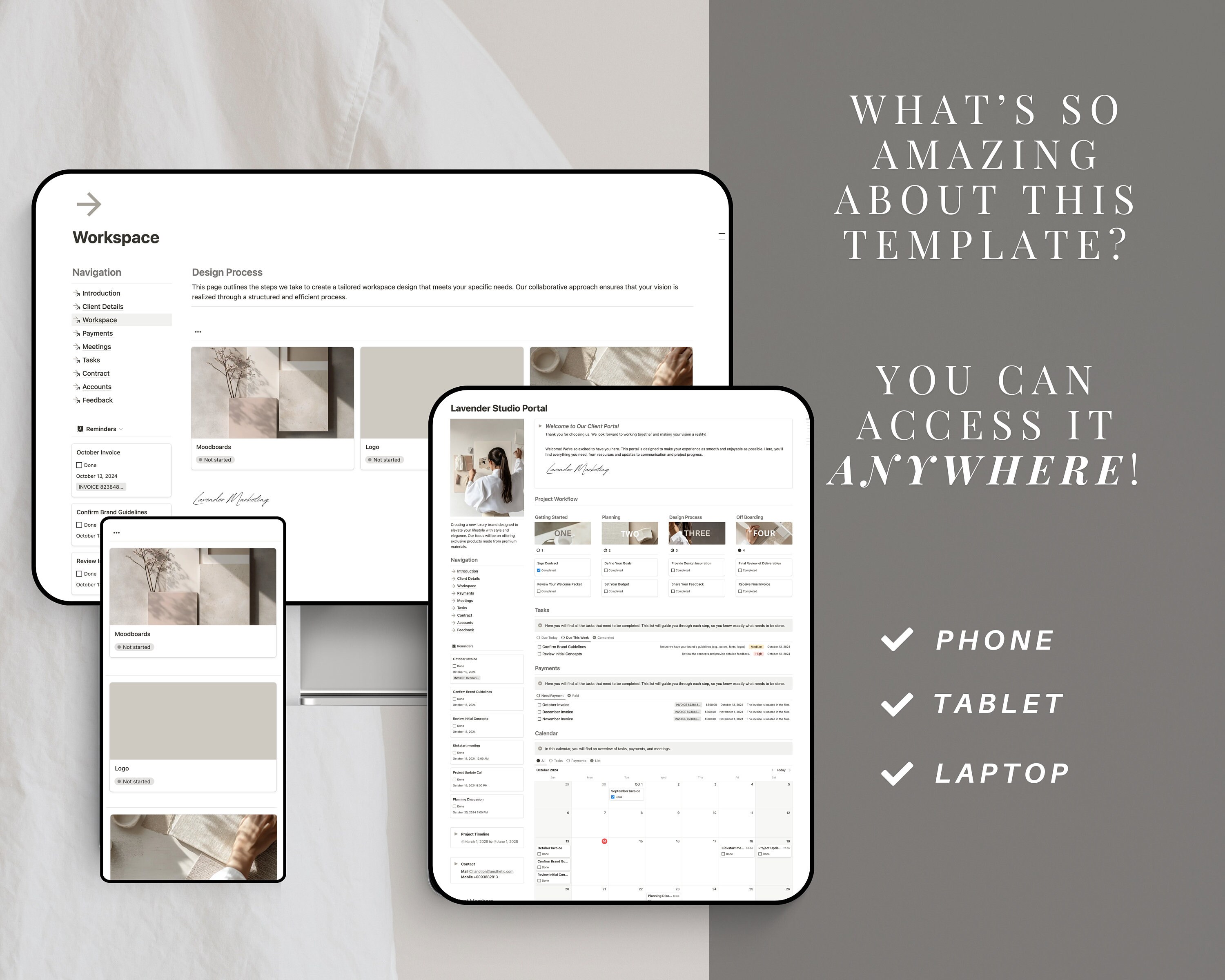 Notion Client Portal Template Client Management Dashboard for