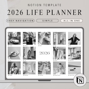 2026 Notion Life Planner Template All In One Notion Dashboard