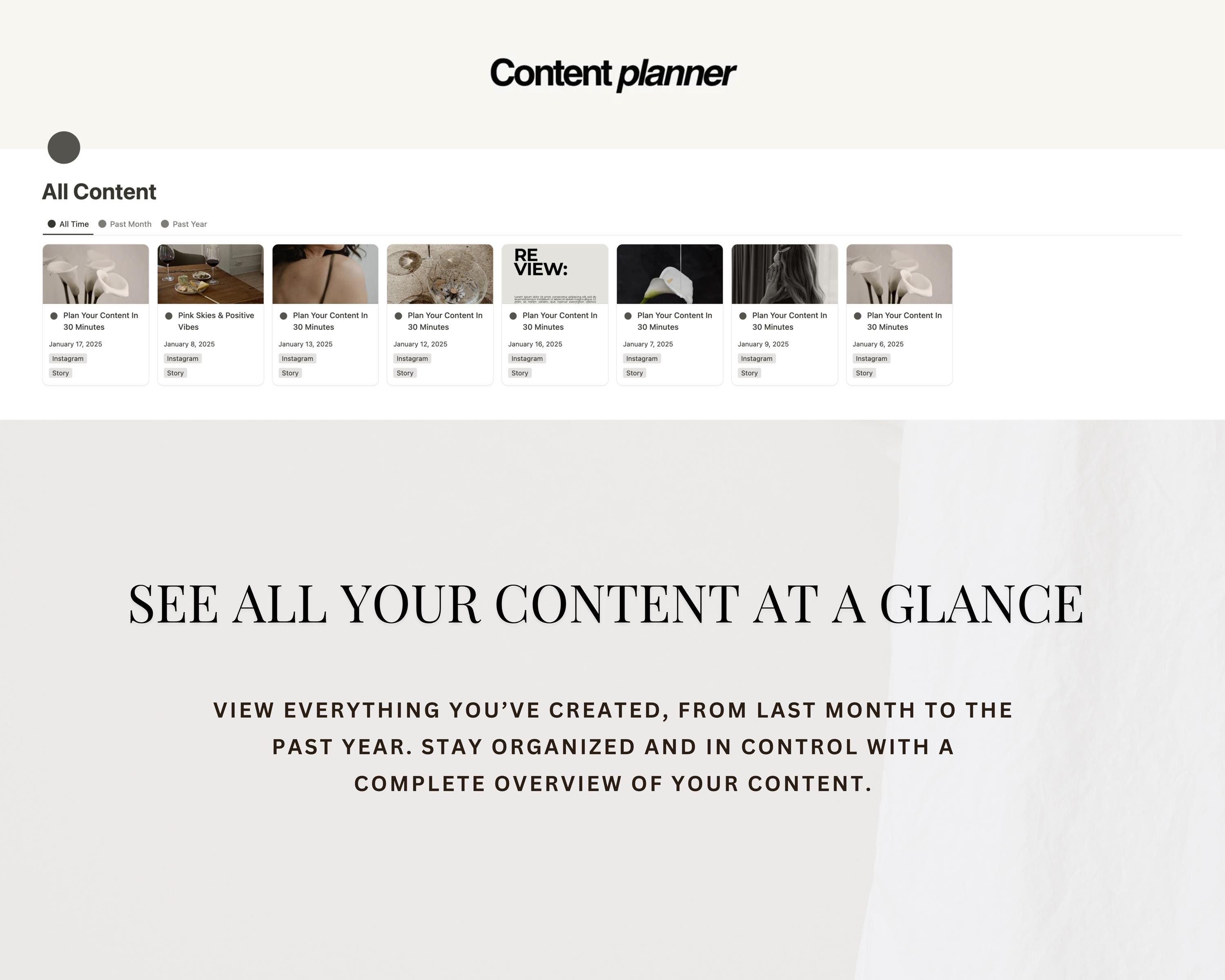 Simple Content Planner Notion Template for Social Media Planning ...