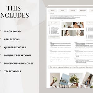 2026 Goal & Vision Board Notion Template for Monthly and Yearly Goal Setting Planner 2026 Notion Goal Planner Template Life Vision Planner image 3