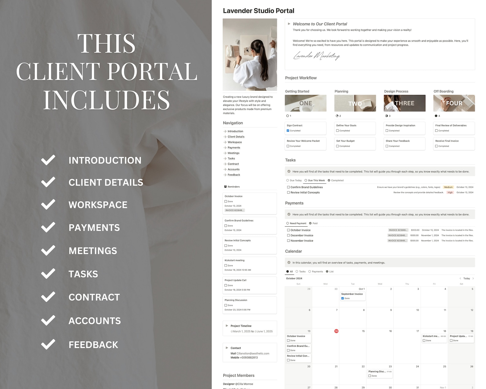 Notion Template Client Portal Notion Client Dashboard Project ...
