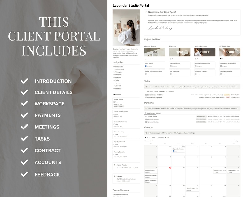 Notion Template Client Portal Notion Client Dashboard Project ...