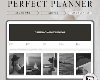 Adhd Planner 2026 Notion Aesthetic Tagesplaner und Journal-Vorlage Notion Weekly Meal Planner für Notion Dashboard All In One Life