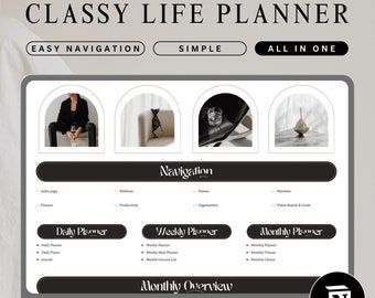 Template notion planner for 2026 notion template for daily routine tracker notion habit tracker template black and white style notion page
