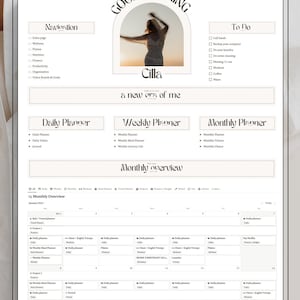 Notion Template Personal Life Planner Pink Notion Life Dashboard Template