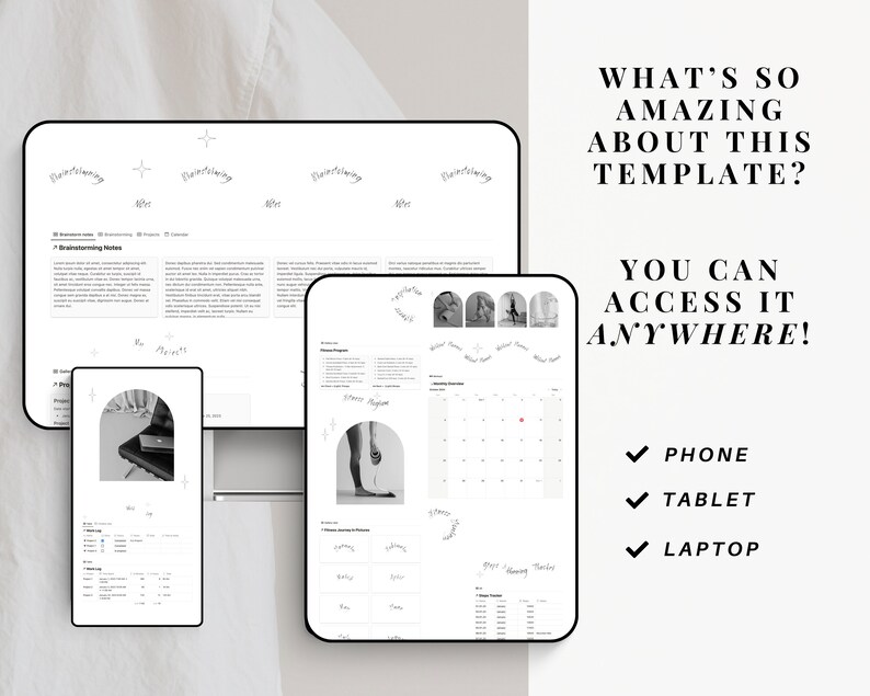 Minimalist Notion Life Planner Dashboard Template Simple All in One ...