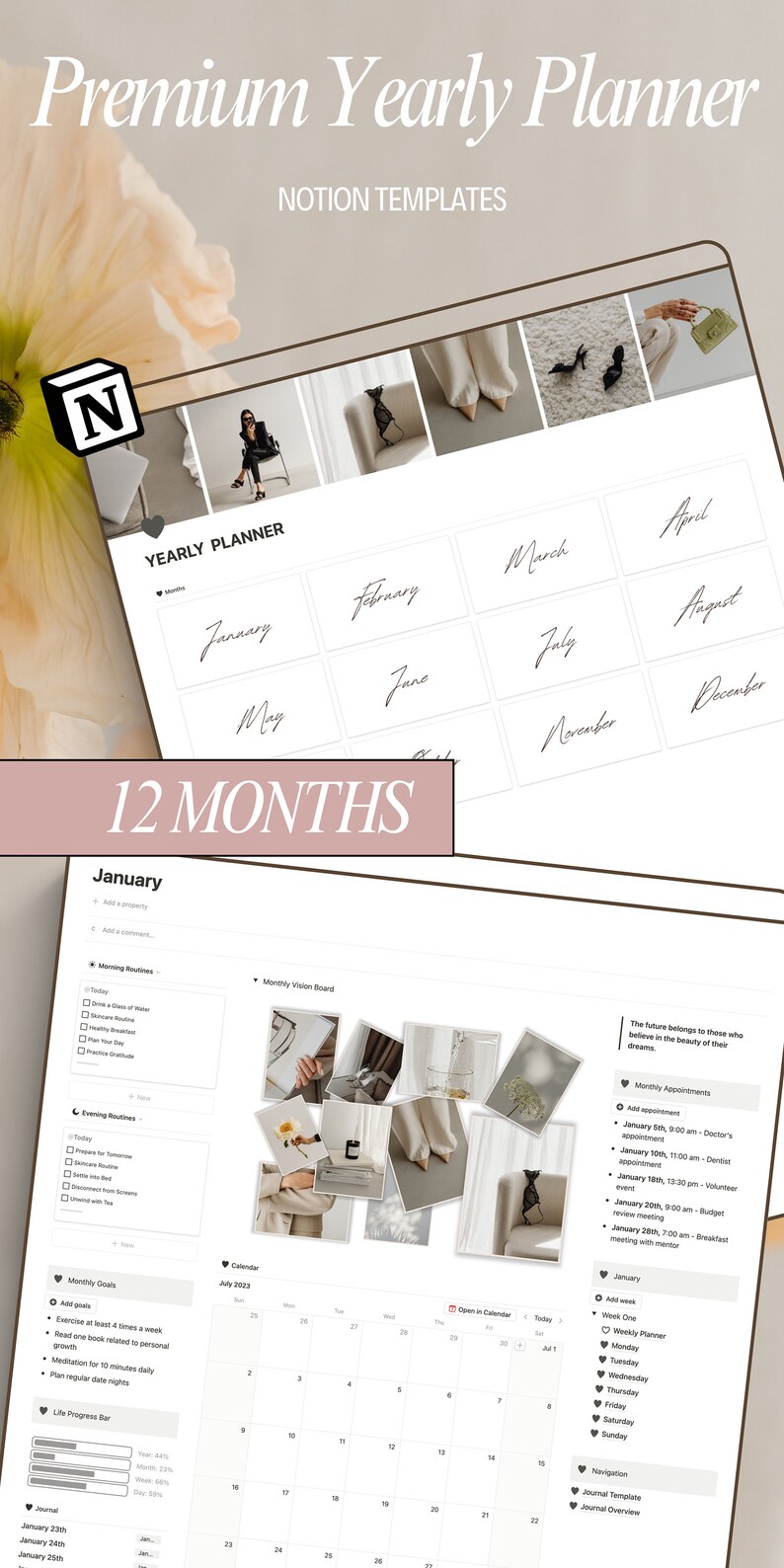 daily digital journal digital dashboard vision board