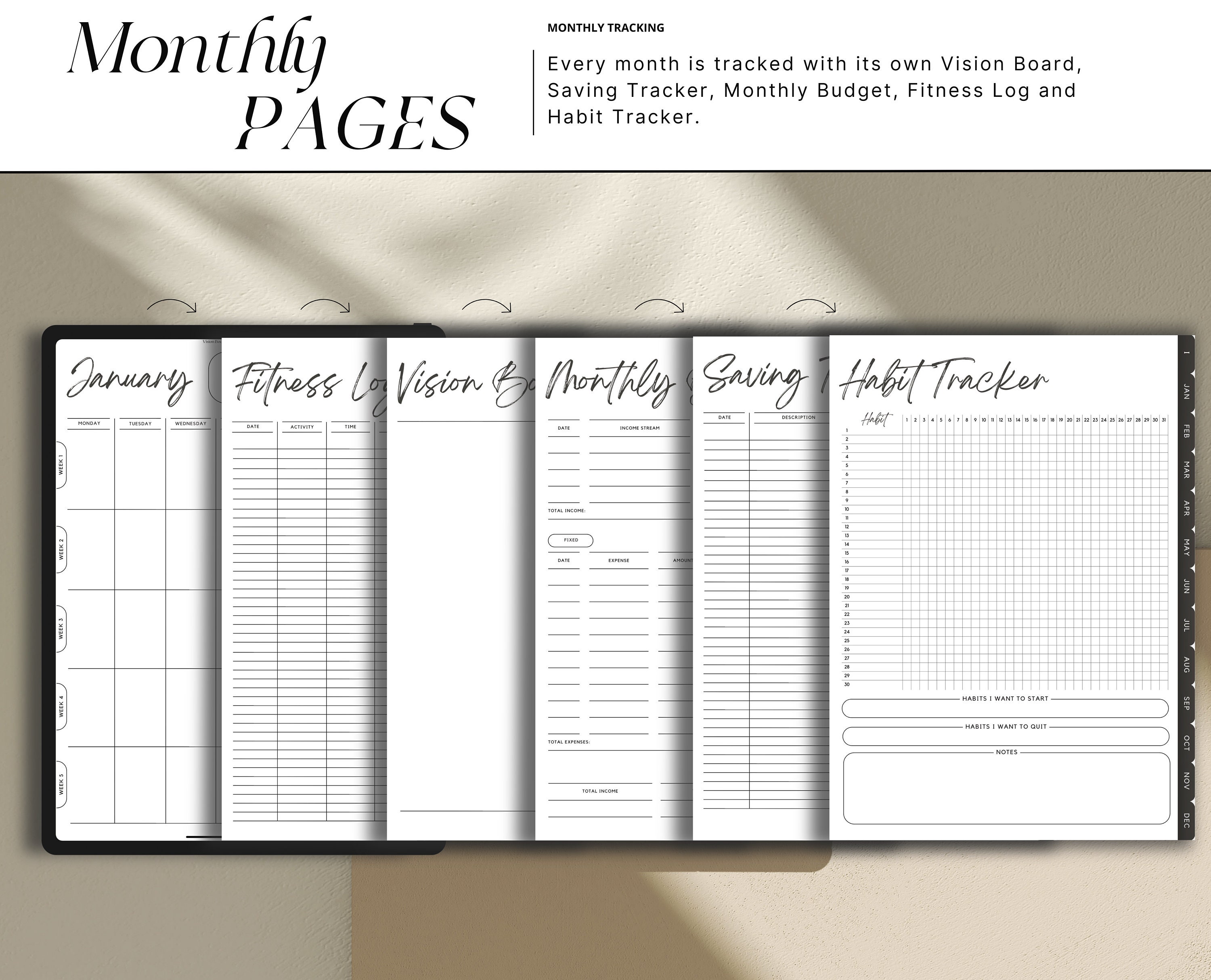 Simple Planner Digital Calendar Planner Planner 2023 Etsy