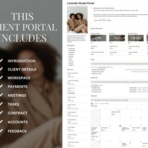 Notion Template for Client Portal Freelance Dashboard Manage Clients ...