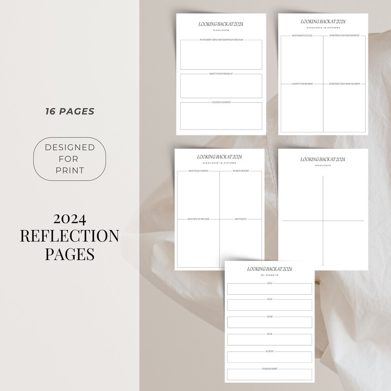 Printable Goal Planner Bundle With Monthly and Yearly Goals for New