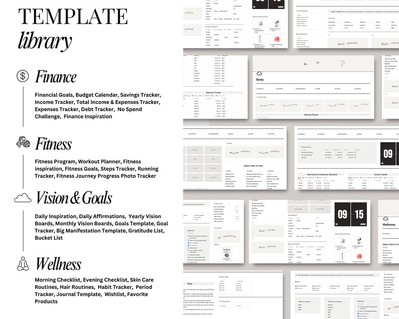Weekly Planner Template Download Notion Habit Tracker and Life Planner ...