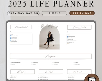 Ultimate Notion Life Planner Notion All in One Dashboard Aesthetic Digital Planner ADHD Friendly That Girl Template Aesthetic Notion Planner