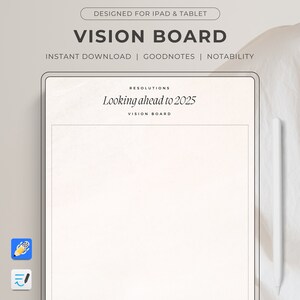 New year 2025 vision digital vision board for GoodNotes and Notability Instant download vision board template for manifesting your vision