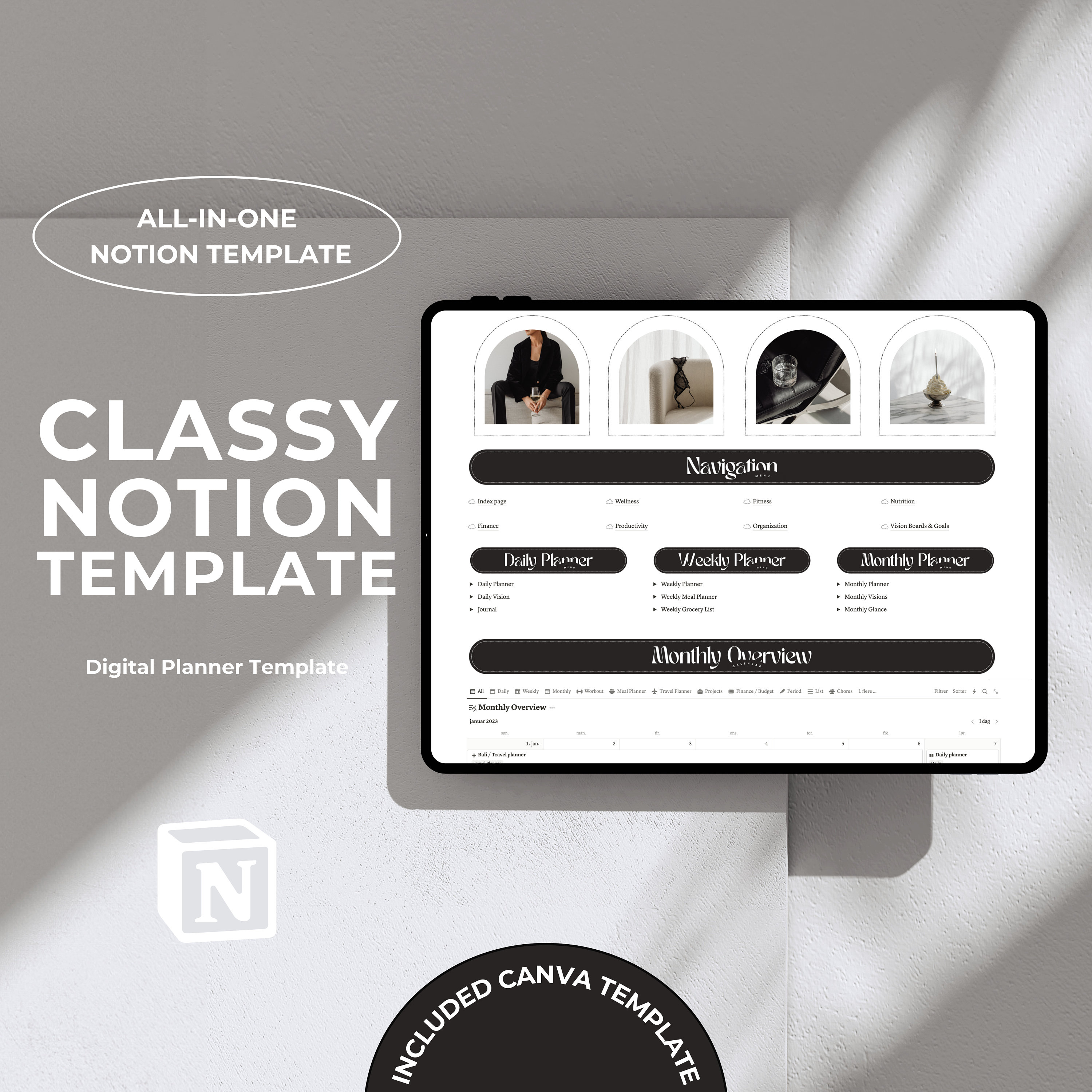 2024 Digital Planner Notion Template, Notion Life Planner, All in One ...