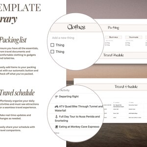 Travel Planner Digital Packing List Summer Holiday Notion Template ...