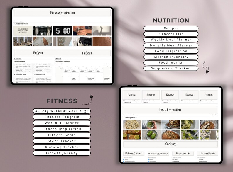 Notion Template Aesthetic Planner Minimalist Dashboard Etsy Norway