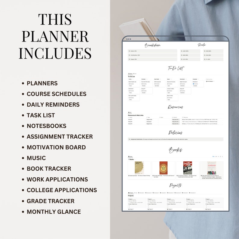 Notion Assignment Tracker Notion Templates for College Students Notion ...