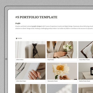 minimalist notion template for showcasing