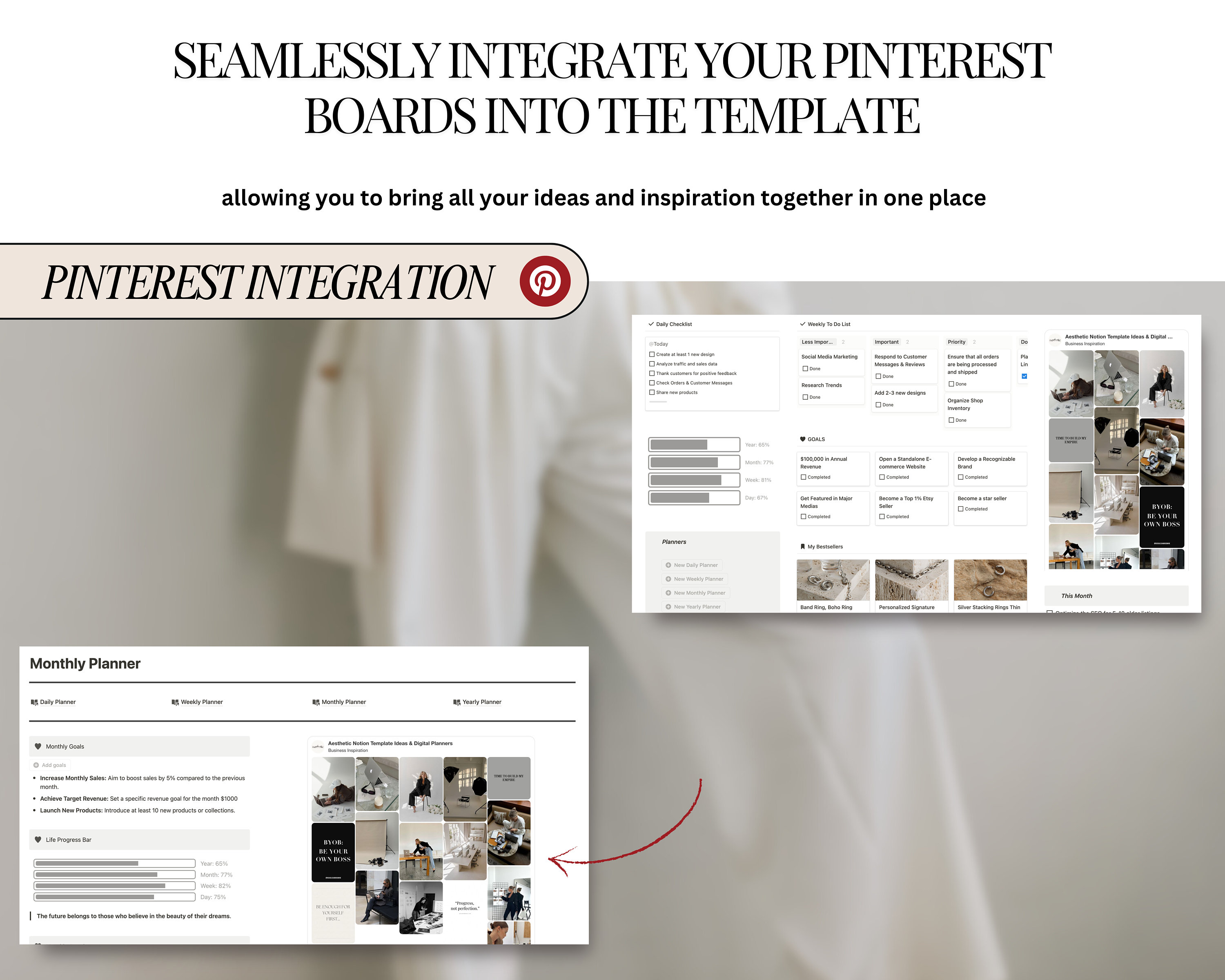 Notion Etsy Shop Planner Template Etsy Store Organizer Notion Business ...