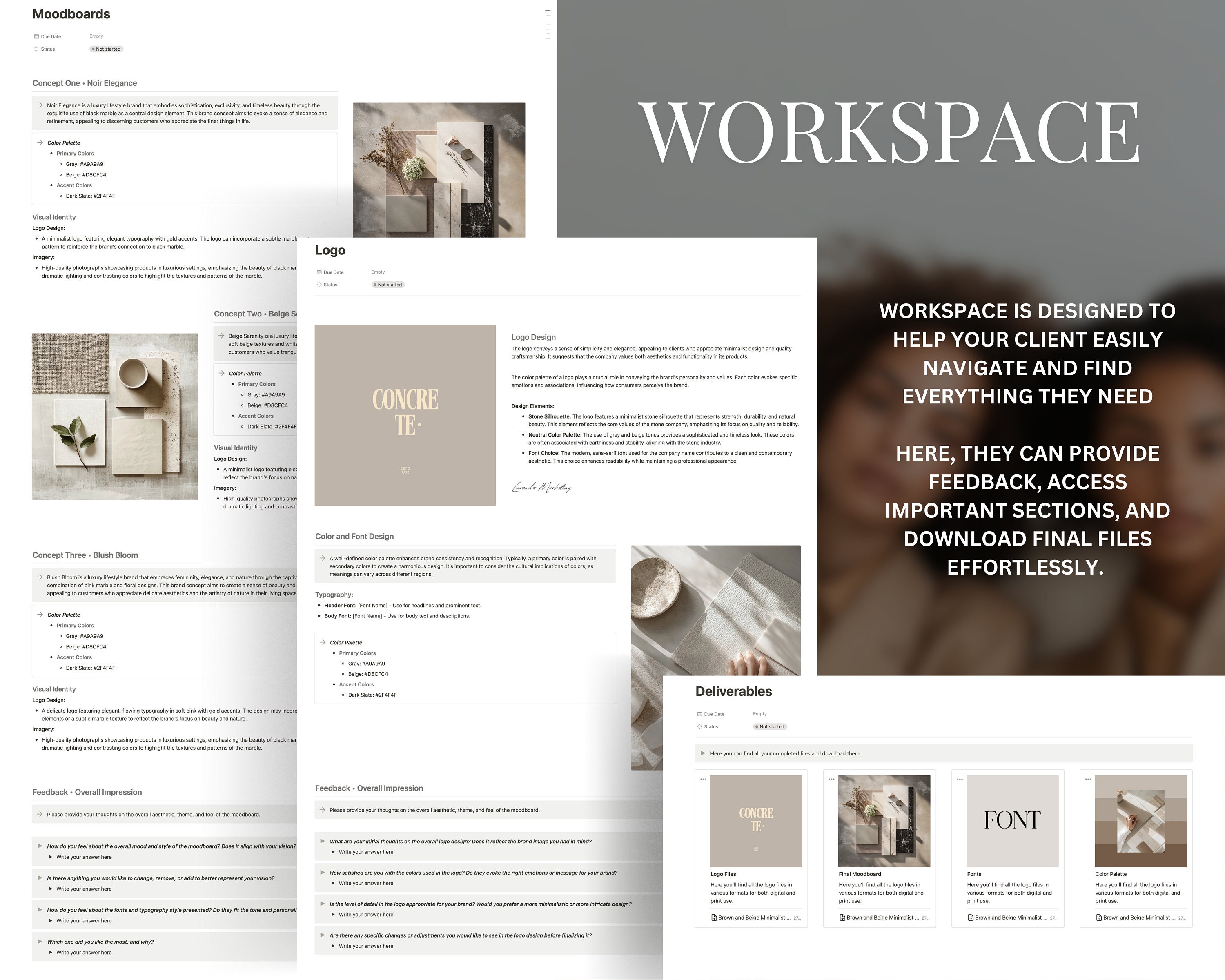 Notion Template for Client Portal Freelance Dashboard Manage Clients ...