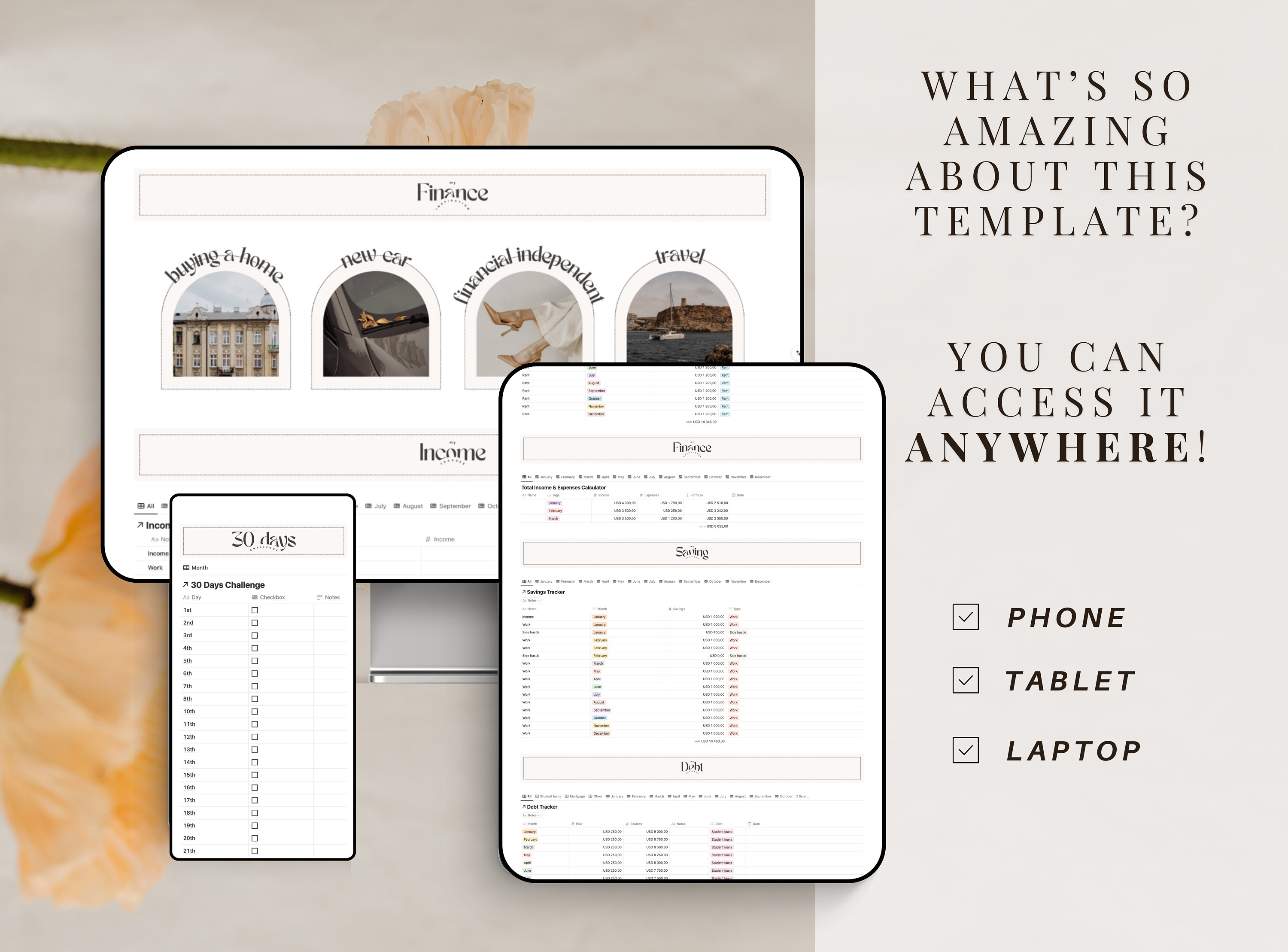 Notion Finance Tracker Template Budget Planner Income and Expenses ...